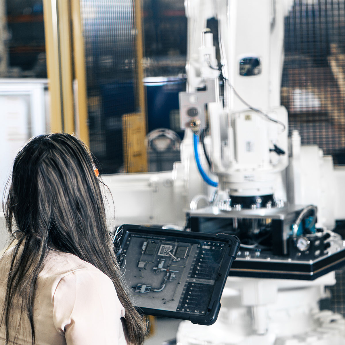 Armo employee working in factory